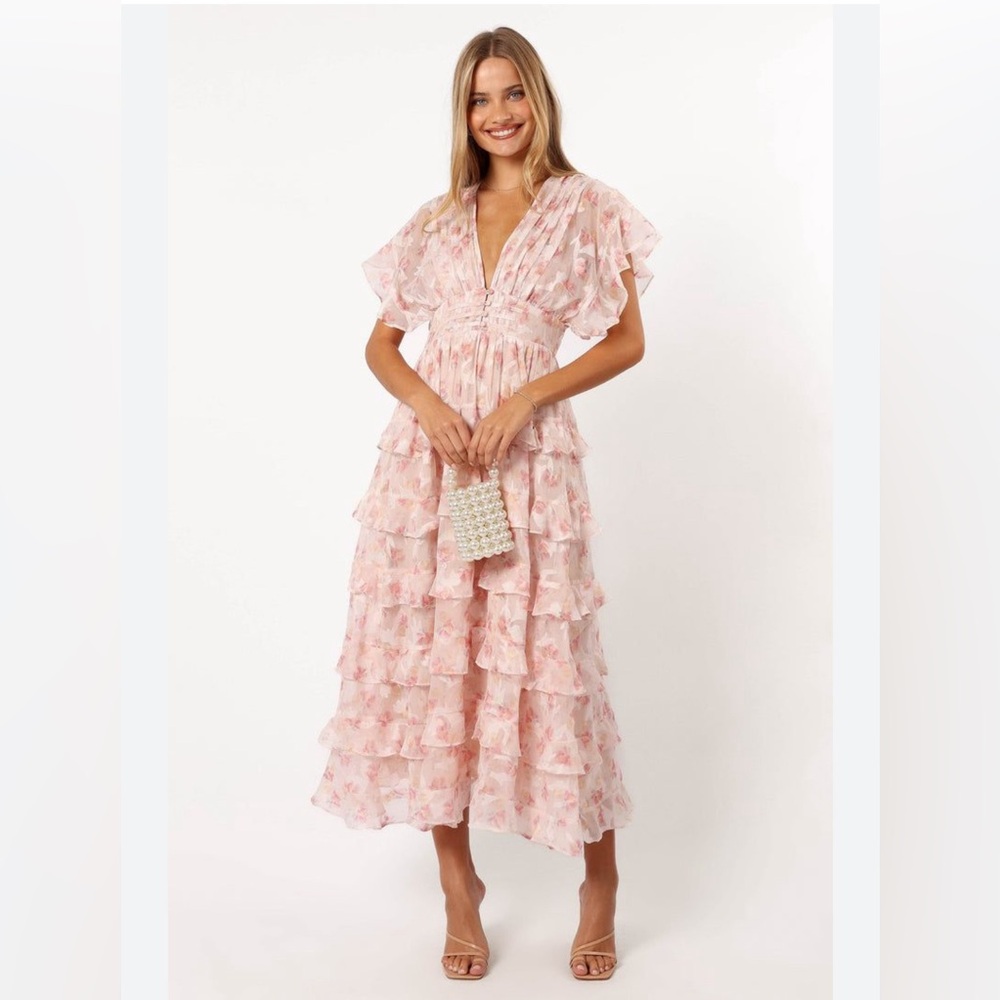 Petal & Pup Floral Maxi Dress - Pink and Cream